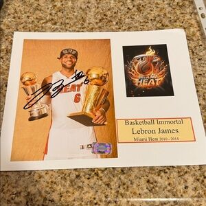 LeBron James autograph